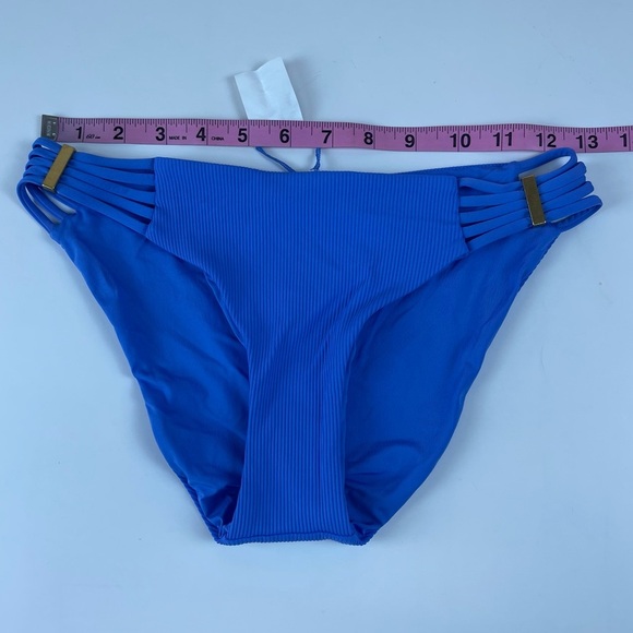 NEW Becca Rebecca Virtue Bikini Bottom Womens Small Blue Daniella Hipster NWOT - Picture 6 of 7